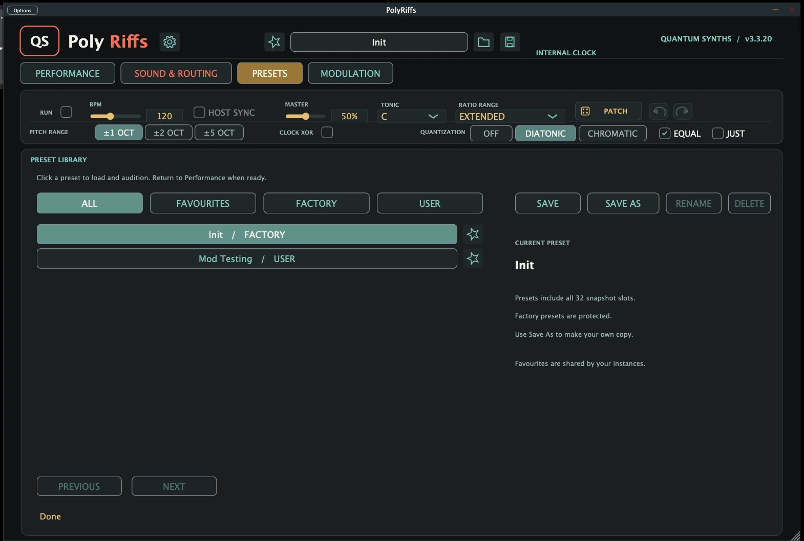 PolyRiffs Presets library